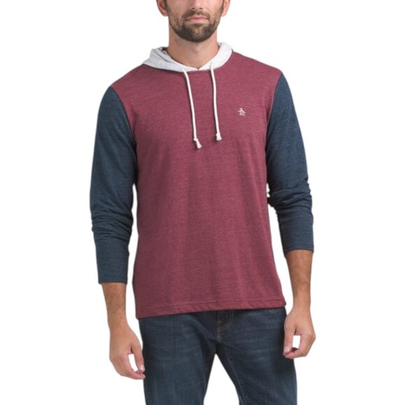ORIGINAL PENGUIN Long Sleeve Color Block Shirt - Picture 1 of 2